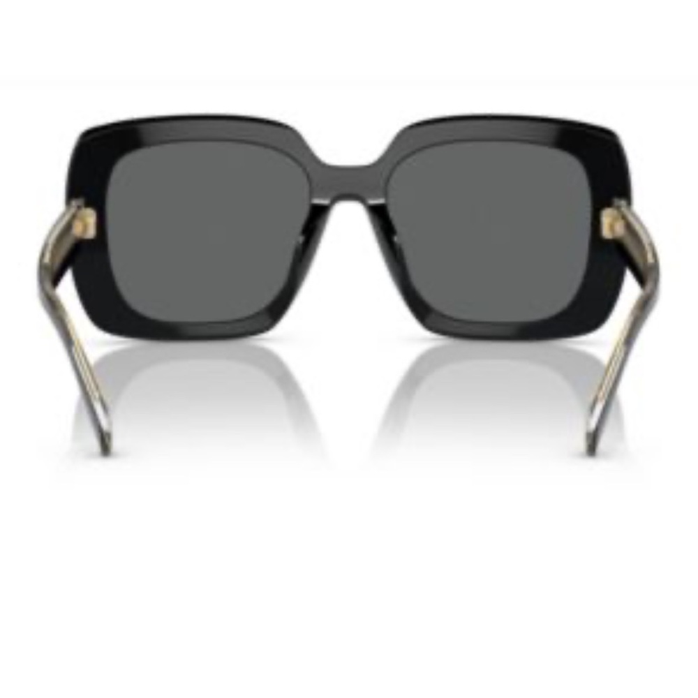 TORY BURCH MILLER OVERSIZED SQUARE FRAME SUNGLASSES/ BLACK Designer Sunglasses - Picture 15 of 16